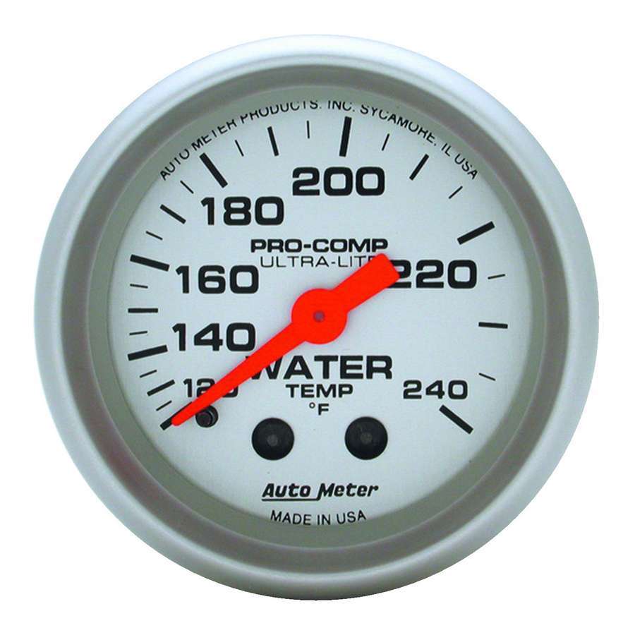 AUTOMETER 2-1/16in U/L Water Temp Gauge 120-240 AUTOMETER