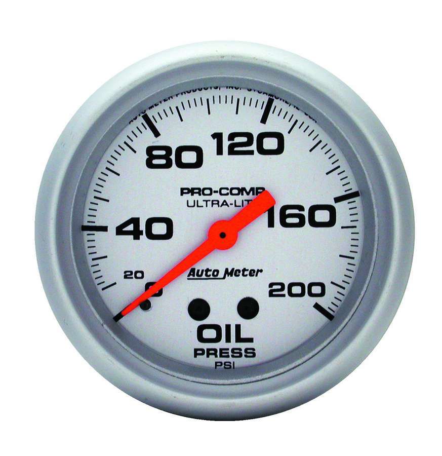 AUTOMETER 2-5/8in Mech Oil Pressure 0-200 Psi AUTOMETER