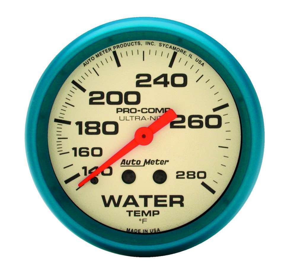 AUTOMETER 2-5/8 Ultra-Nite Water Temp Gauge 140-280 AUTOMETER