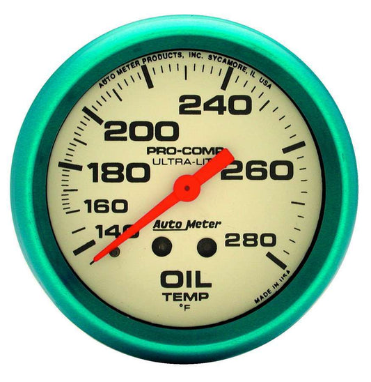 AUTOMETER 2-5/8 Ultra-Nite Oil Temp Gauge 140-280 AUTOMETER