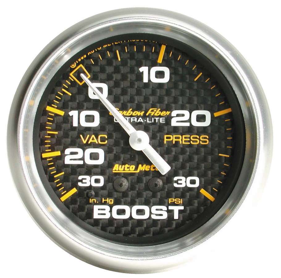 AUTOMETER C/F 2-5/8in Boost Gauge AUTOMETER