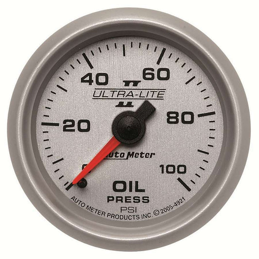 AUTOMETER 2-1/16in U/L II Oil Pressure Gauge 0-100psi AUTOMETER