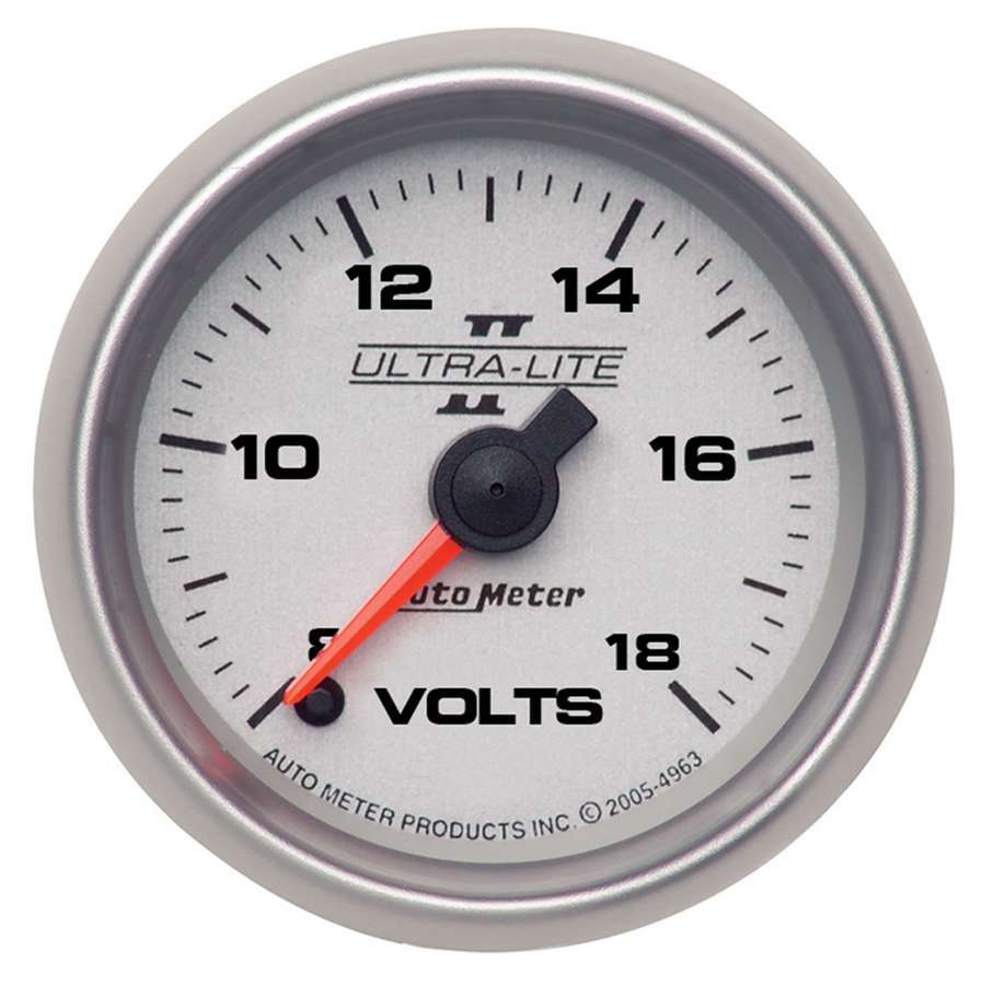 AUTOMETER 2-1/16 U/L II Voltmeter 8-18 Full Sweep AUTOMETER