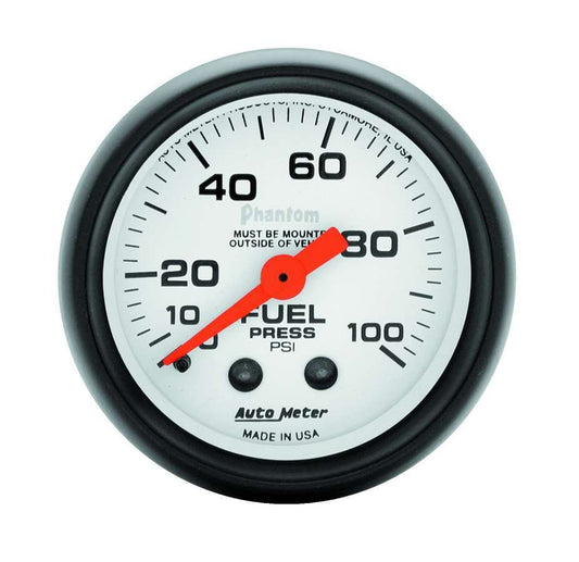 AUTOMETER 2-1/16in Phantom Fuel Pressure Gauge 0-100 PSI AUTOMETER