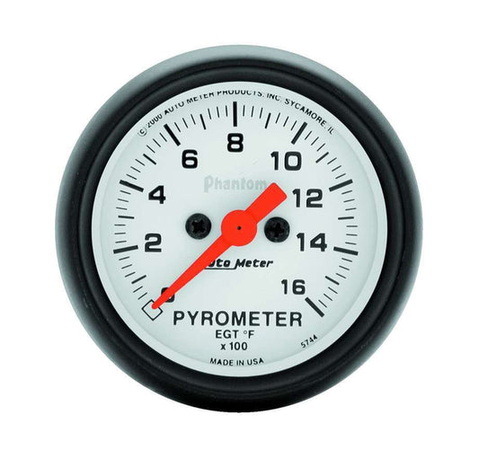 AUTOMETER 2-1/16in Phantom EGT Pyrometer Kit 0-1600 AUTOMETER