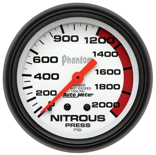 AUTOMETER 2-5/8in Phantom Nos Pressure Gauge 0-2000psi AUTOMETER