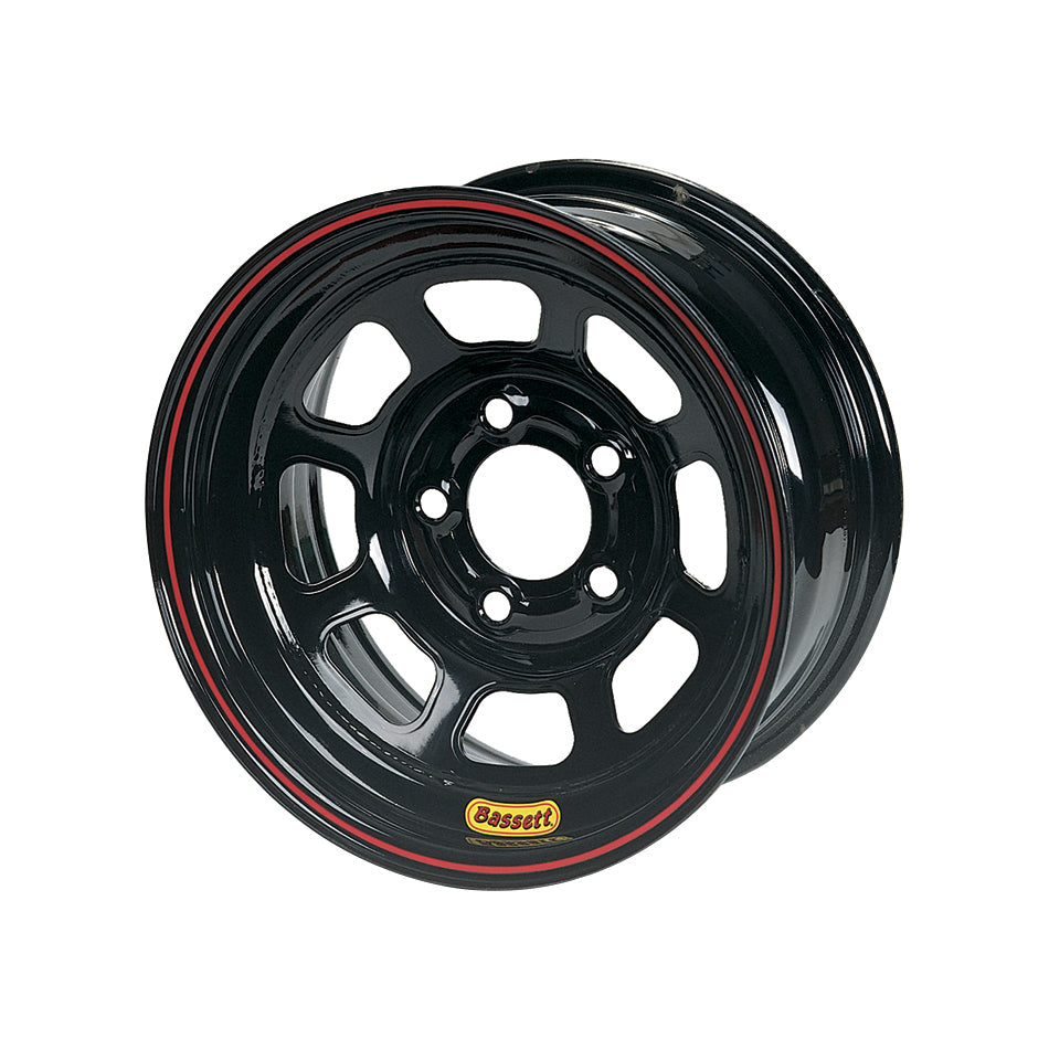 BASSETT Wheel 14x7 D-Hole 5x 4.5in 2in BS Black BASSETT