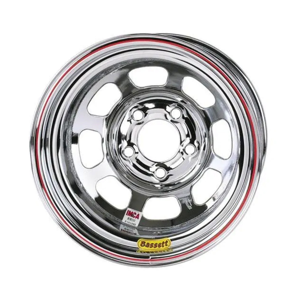 BASSETT Wheel 14x7 D Hole 4x 100MM 3in Chrome BASSETT