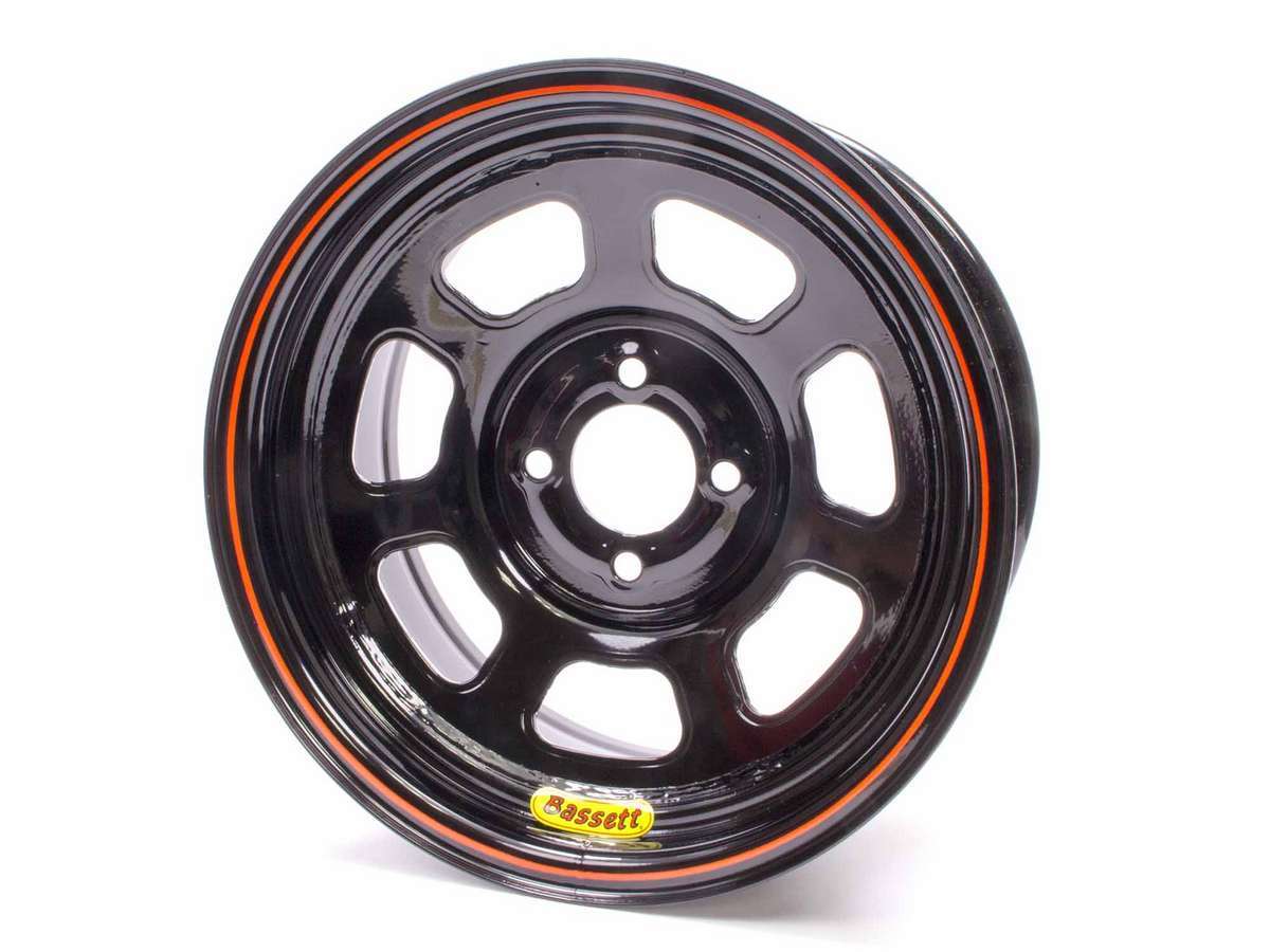 BASSETT Wheel 14x7 D-Hole 4x100 4.0in BS Black BASSETT