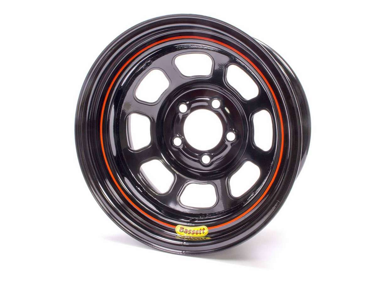 BASSETT 15x7 5x5 3.75in BS Black Rolled Wheel BASSETT