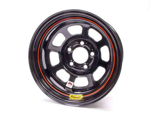 BASSETT 15x8 IMCA Wheel D-Hole Black 5x5 BASSETT