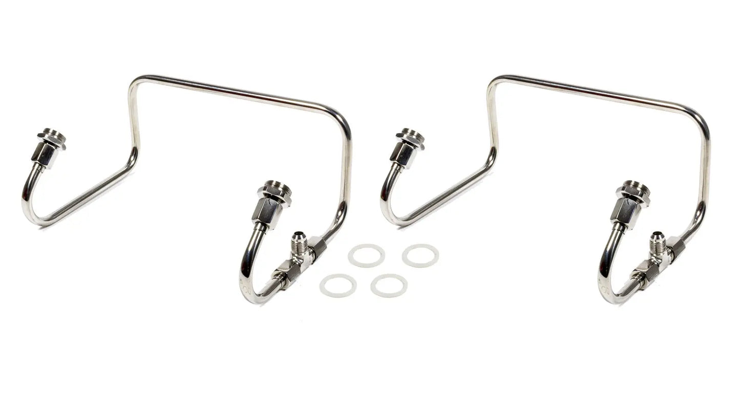 Dual Inlet Fuel Line Kit Holley 4150 Polished SS THE BLOWER SHOP