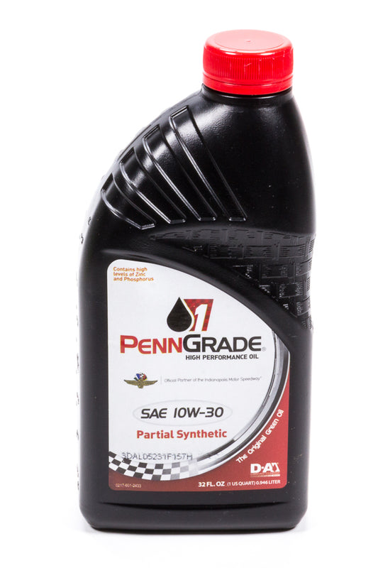 10w30 Racing Oil 1 Qt Partial Synthetic PENNGRADE MOTOR OIL