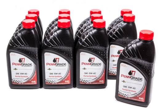 15w40 Racing Oil Cs/12Qt Partial Synthetic PENNGRADE MOTOR OIL