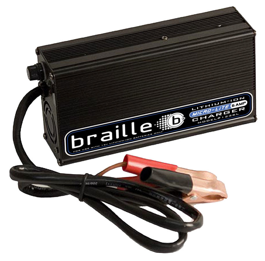 Lithium Battery Charger 6amp  Micro-Lite BRAILLE AUTO BATTERY