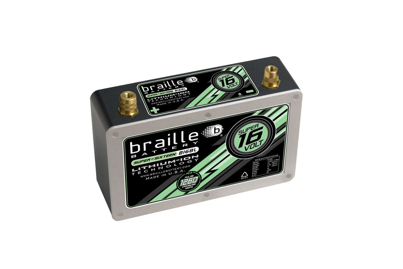 Lithium ION Super 16 Volt Battery 1925 Amps BRAILLE AUTO BATTERY