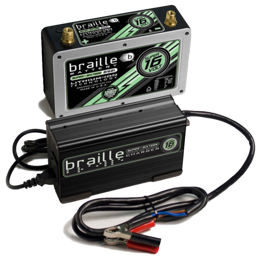 Lithium ION Super 16 Volt Battery w/Charger BRAILLE AUTO BATTERY