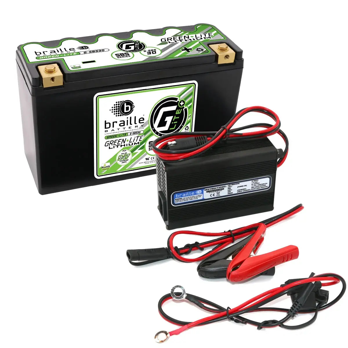 Green-Lite Lithium G-SBC30 Battery/Charger BRAILLE AUTO BATTERY