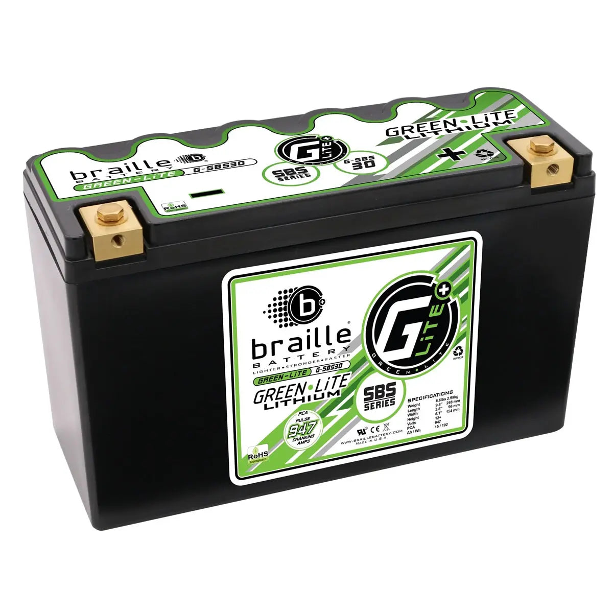 Green-Lite Lithium G-SBC30 Battery 947 Amps BRAILLE AUTO BATTERY