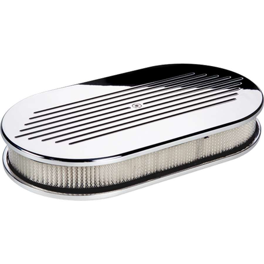 BILLET SPECIALTIES Large Oval Ball Milled Air Cleaner BILLET SPECIALTIES