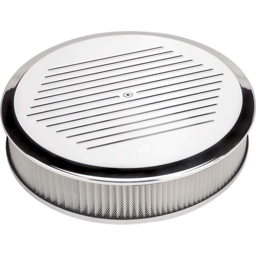 BILLET SPECIALTIES Air Cleaner 14in Round Ball Milled Polished BILLET SPECIALTIES