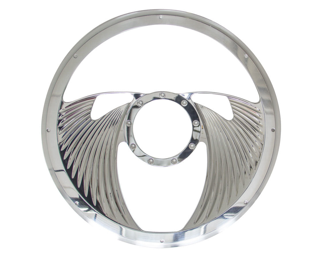 BILLET SPECIALTIES Half Wrap Steering Wheel -Eagle Polished BILLET SPECIALTIES