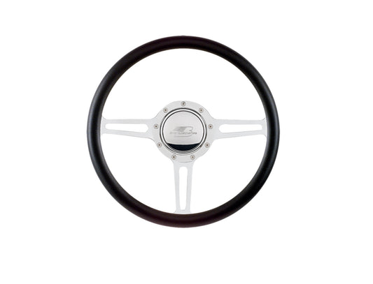 BILLET SPECIALTIES Steering Wheel 1/2 Wrap 14in Split Spoke BILLET SPECIALTIES