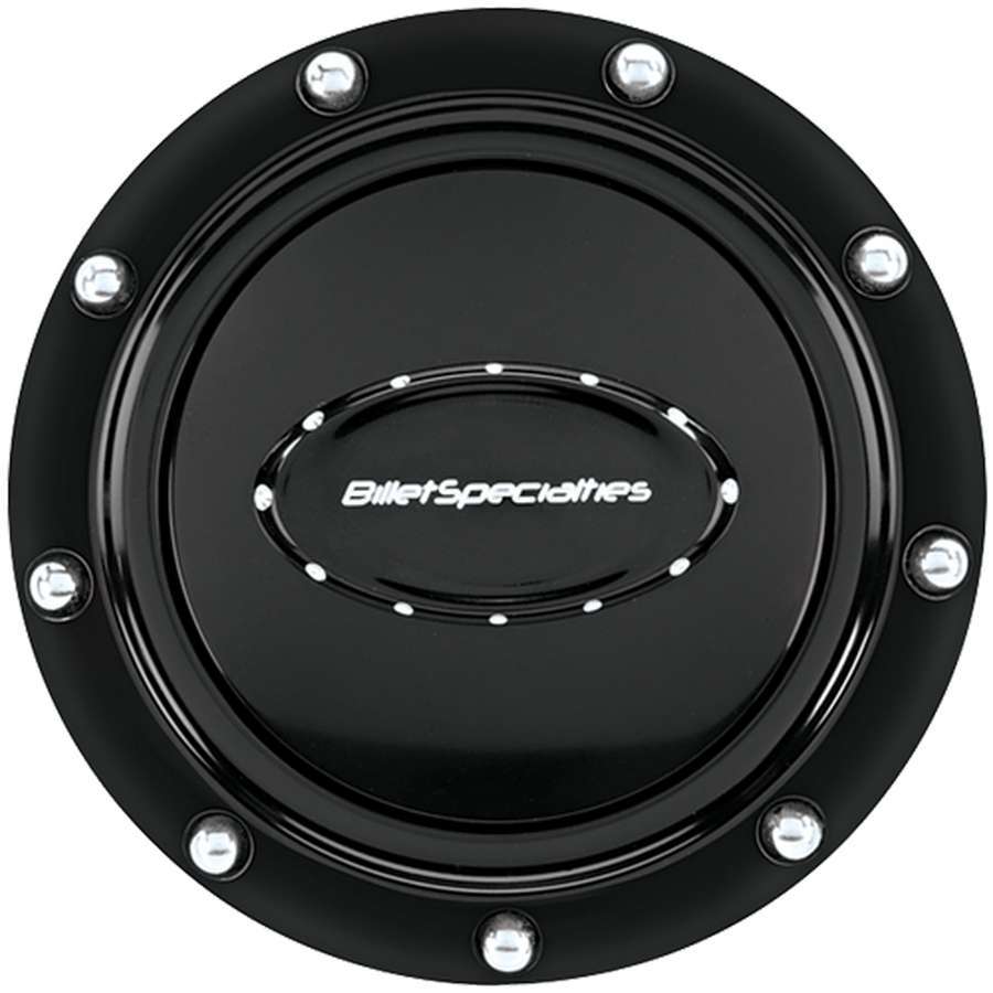 BILLET SPECIALTIES Horn Button Riveted Black Anodized BILLET SPECIALTIES