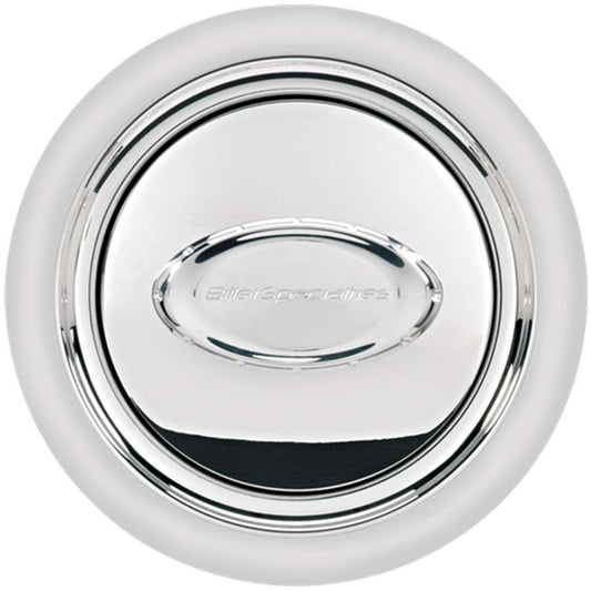 BILLET SPECIALTIES Horn Button Smooth Polished Logo BILLET SPECIALTIES