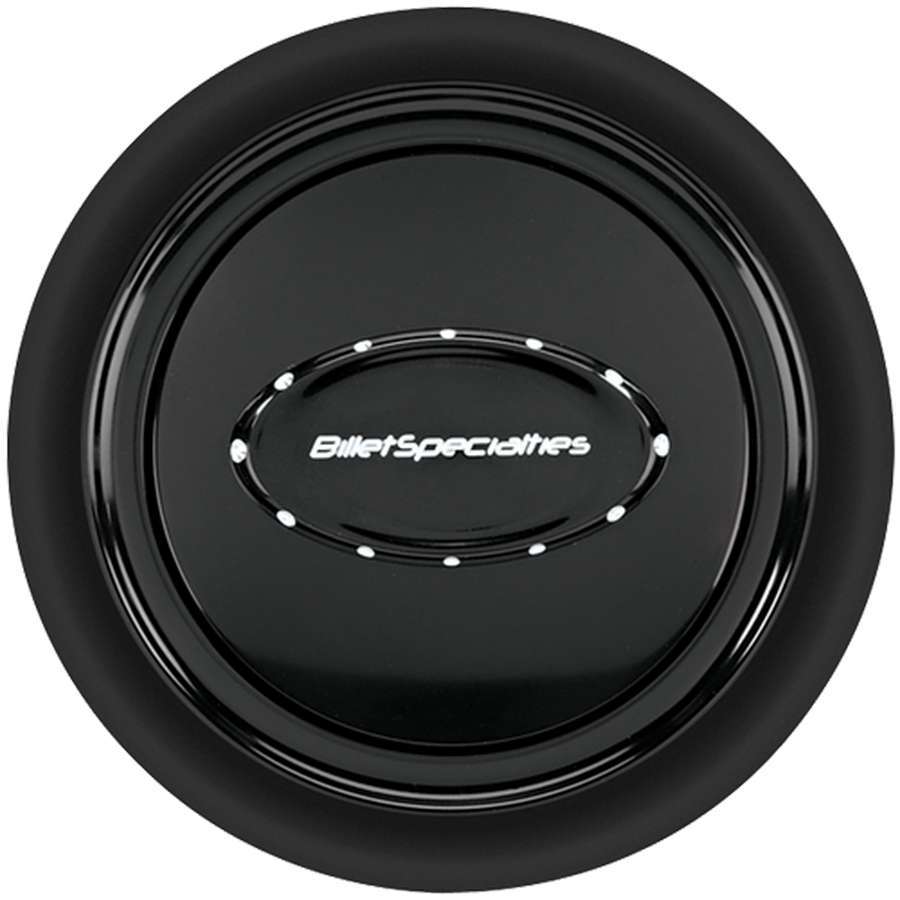 BILLET SPECIALTIES Horn Button Smooth Black Anodized BILLET SPECIALTIES