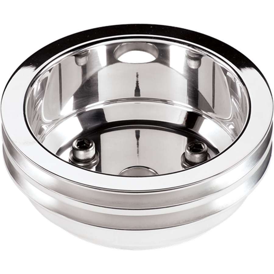 BILLET SPECIALTIES SBC 2 GRV Crank Pulley LWP Polished BILLET SPECIALTIES