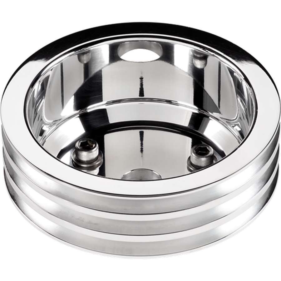 BILLET SPECIALTIES SBC 3 GRV Crank Pulley LWP Polished BILLET SPECIALTIES