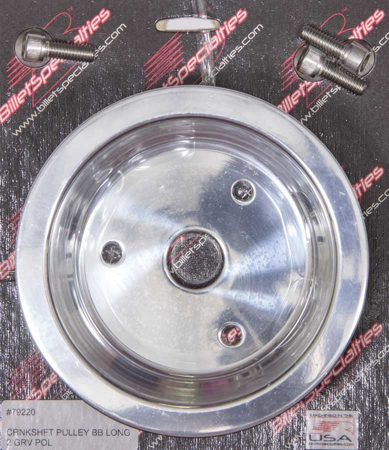 BILLET SPECIALTIES BBC 2 GRV Crank Pulley LWP Polished BILLET SPECIALTIES