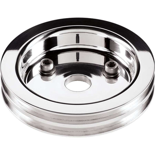 BILLET SPECIALTIES Polished SBC 2 Groove Lower Pulley BILLET SPECIALTIES