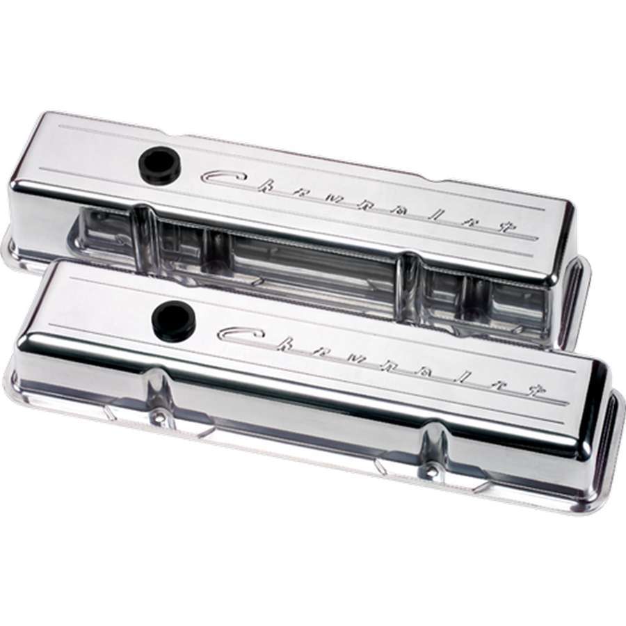 BILLET SPECIALTIES SBC Script Short Valve Cover BILLET SPECIALTIES