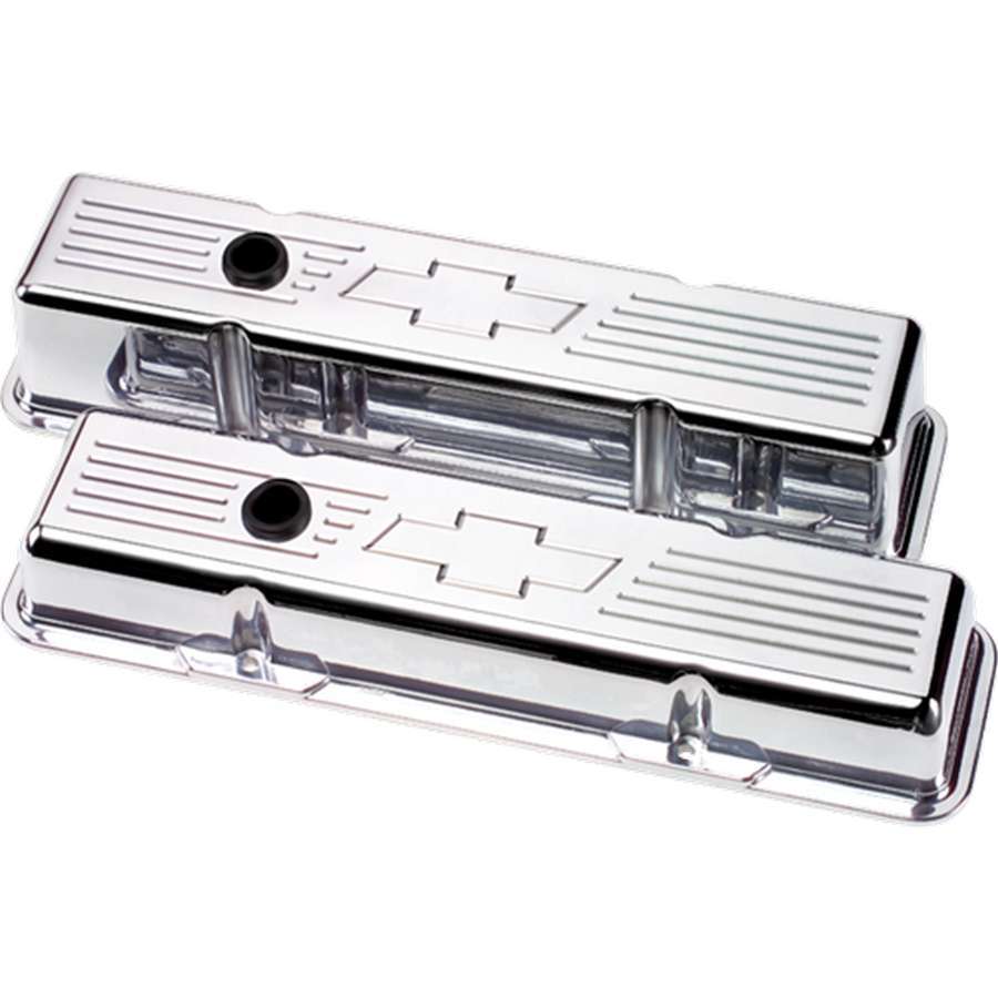 BILLET SPECIALTIES SBC Bowtie Tall Valve Covers BILLET SPECIALTIES