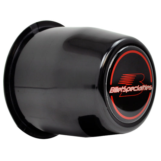 BILLET SPECIALTIES Center Cap Push Tru 3.1 89 CB Black 3-1/8in TALL BILLET SPECIALTIES