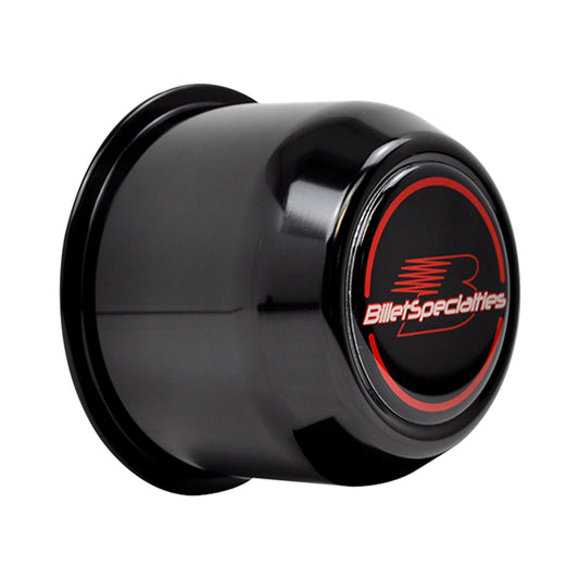 BILLET SPECIALTIES Center Cap Push Tru 3.2 90 CB Black 2-1/2in TALL BILLET SPECIALTIES