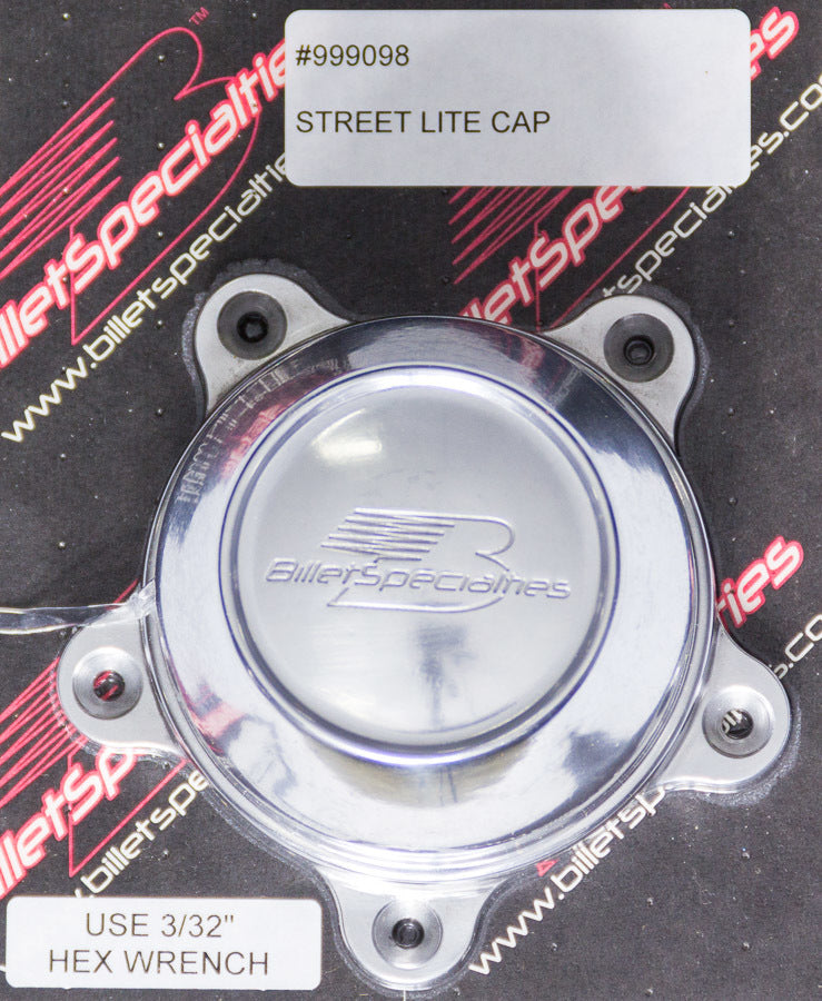 BILLET SPECIALTIES Street Lite Center Cap W/Screws BILLET SPECIALTIES