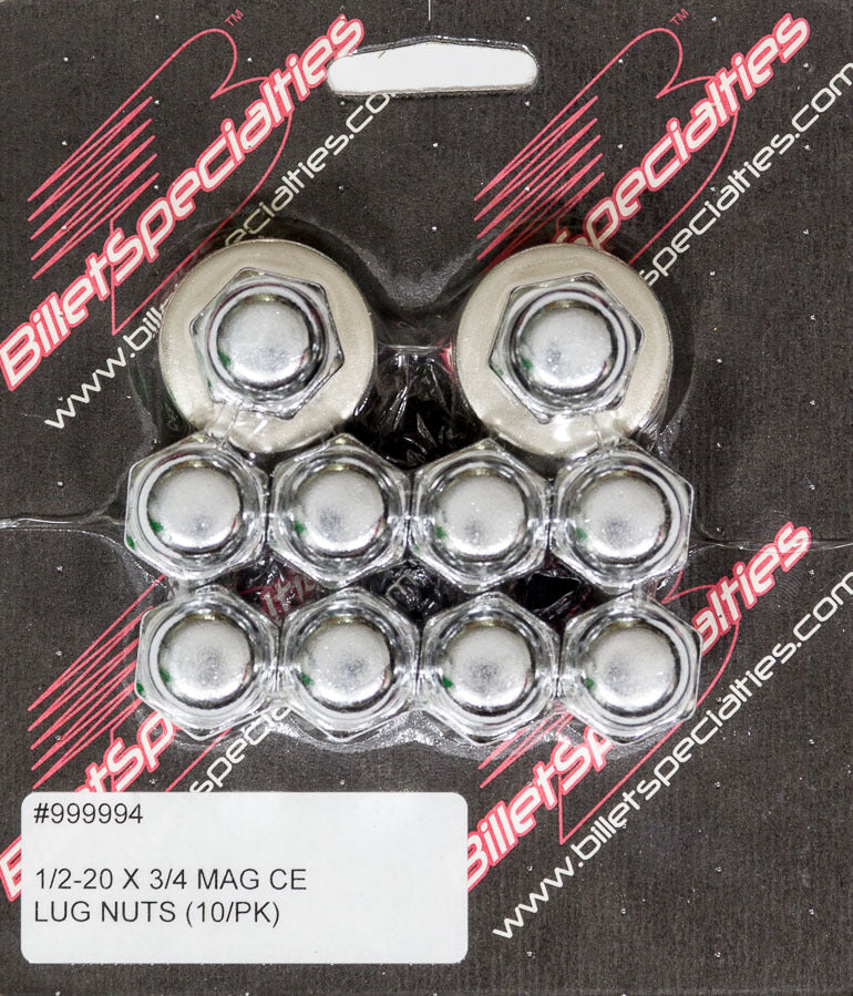 BILLET SPECIALTIES 1/2-20 X 3/4 Mag Lug Nuts (10/PK) BILLET SPECIALTIES