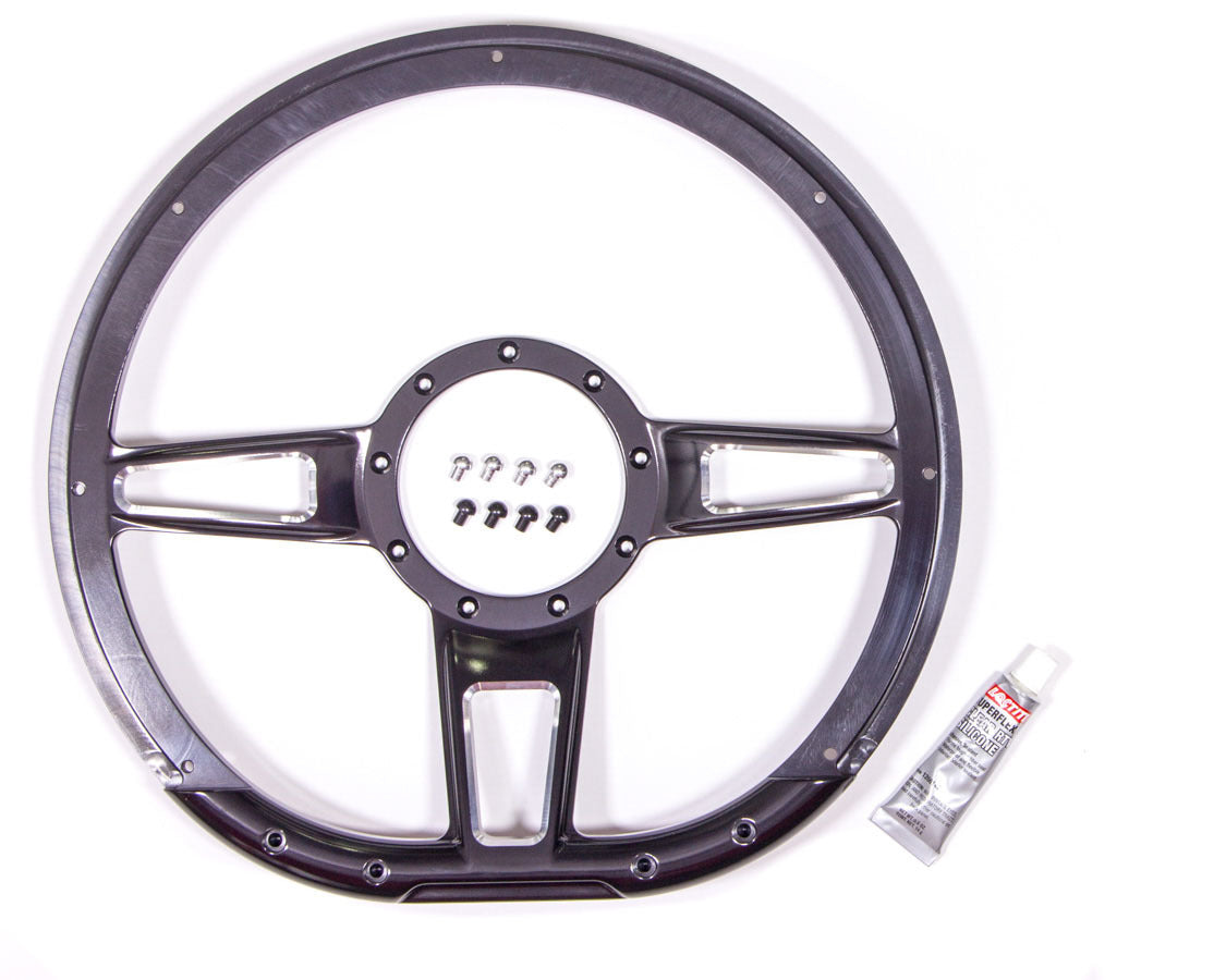 BILLET SPECIALTIES Steering Wheel Formula D-Shaped 14in Contrast BILLET SPECIALTIES