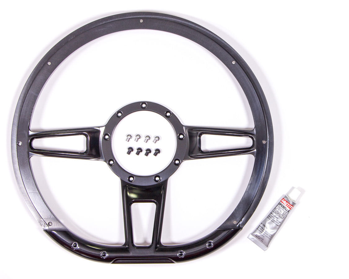 BILLET SPECIALTIES Steering Wheel Formula D-Shaped 14in Black BILLET SPECIALTIES