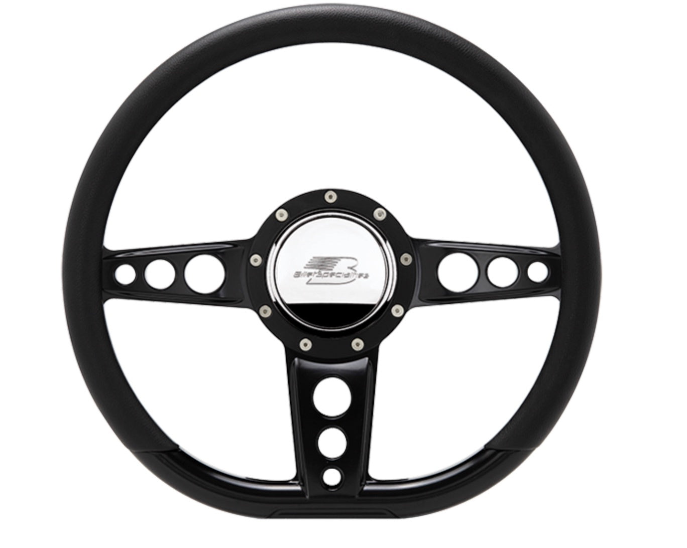 BILLET SPECIALTIES Steering Wheel 14in D- Shape Trans Am Black BILLET SPECIALTIES