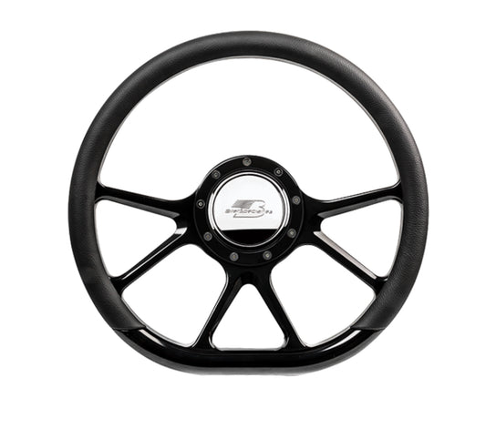 BILLET SPECIALTIES Steering Wheel 14in D-Sh ape Prism Black BILLET SPECIALTIES