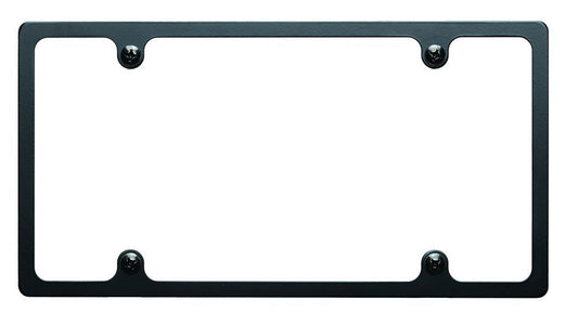 BILLET SPECIALTIES License Plate Frame Slim Line Black BILLET SPECIALTIES