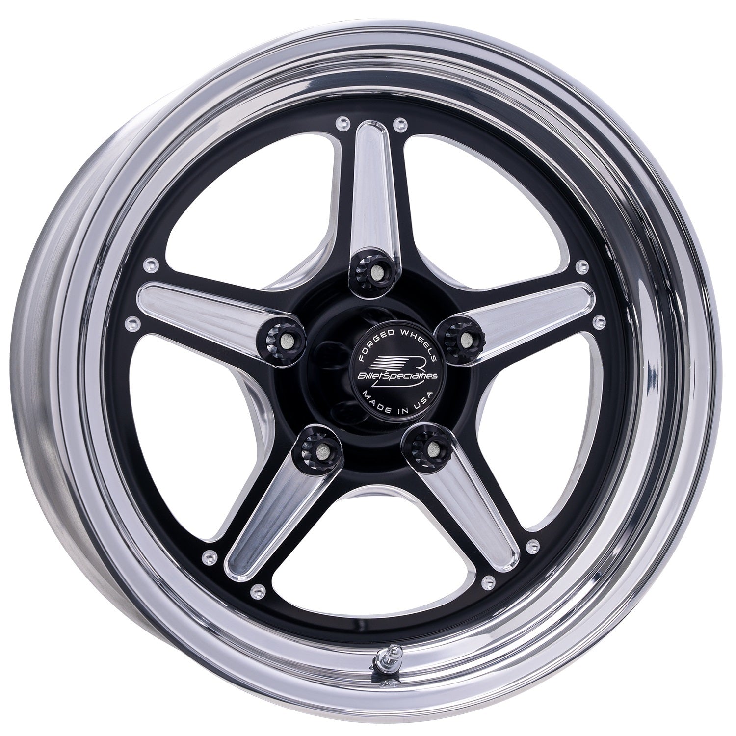 BILLET SPECIALTIES Street Lite Black Wheel 15X3.5 1.75IN BS BILLET SPECIALTIES