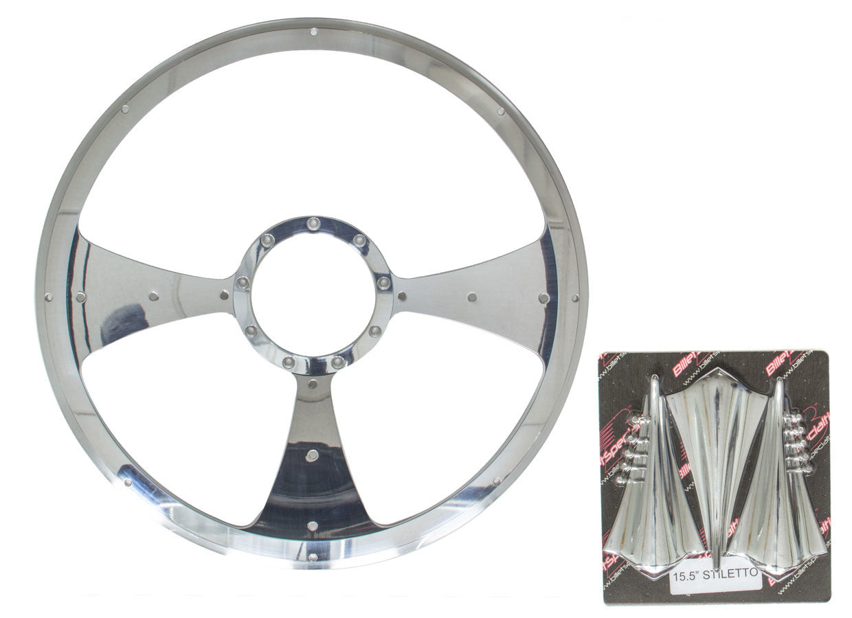 BILLET SPECIALTIES Stiletto - Profile Steering Wheel 15.5in BILLET SPECIALTIES