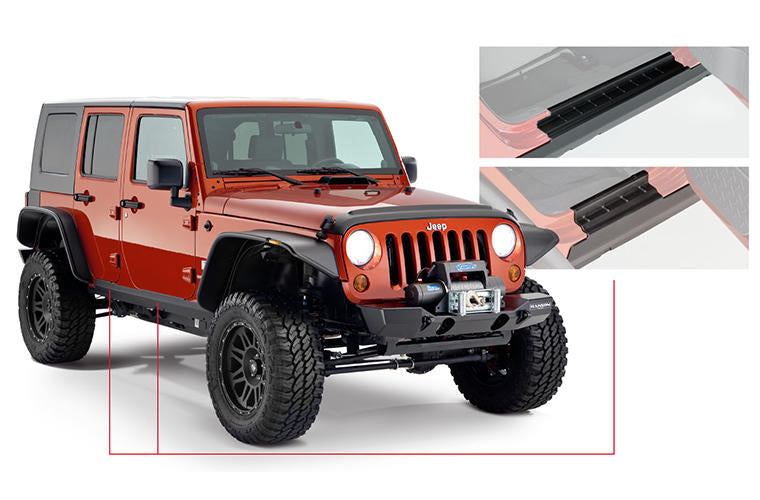 BUSHWACKER 18-   Jeep Wrangler JL Trail Armor Rocker Panel BUSHWACKER