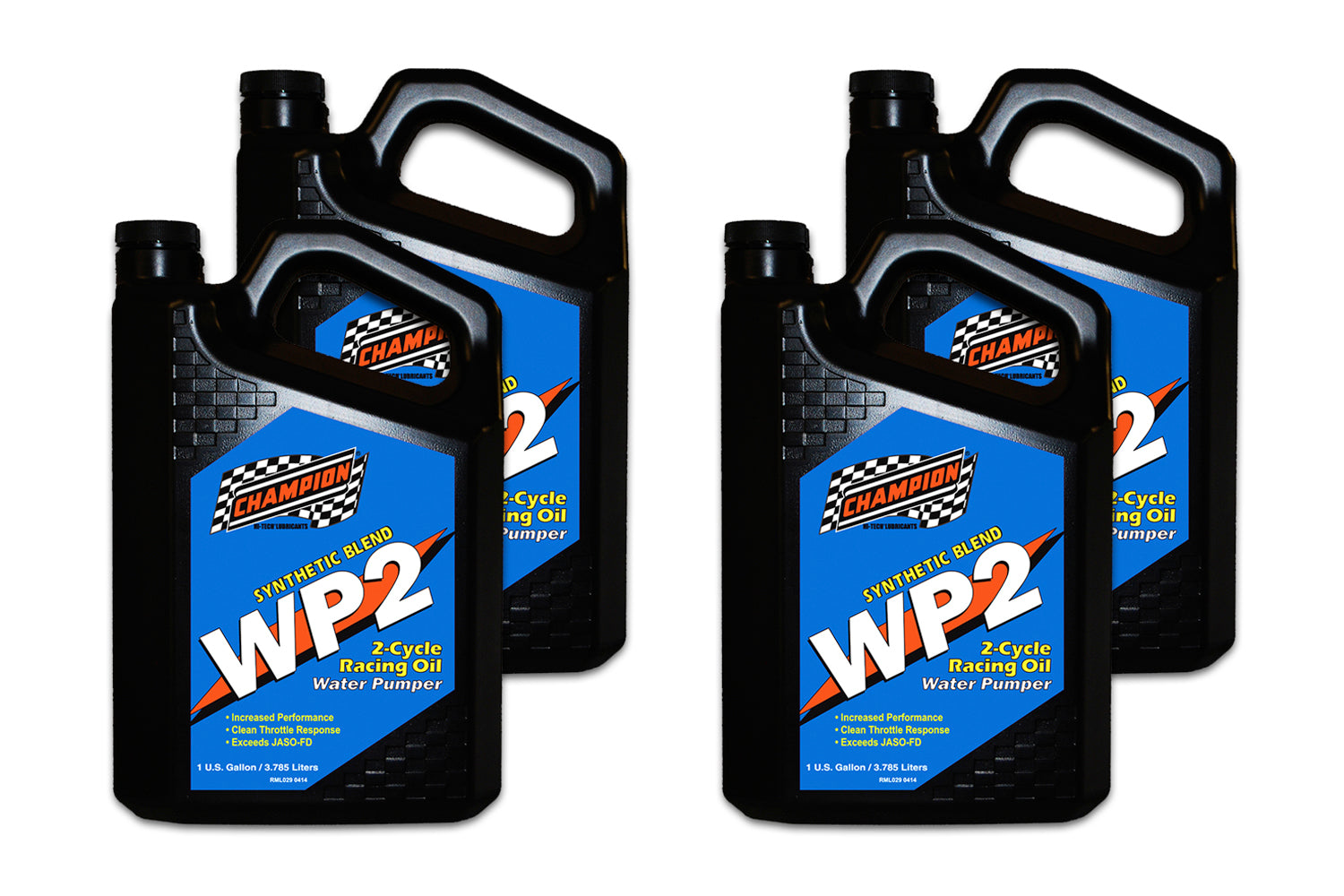 CHAMPION BRAND WP2 2 Cycle Racing Oil JASO FD Case 4 x 1Gallon CHAMPION BRAND