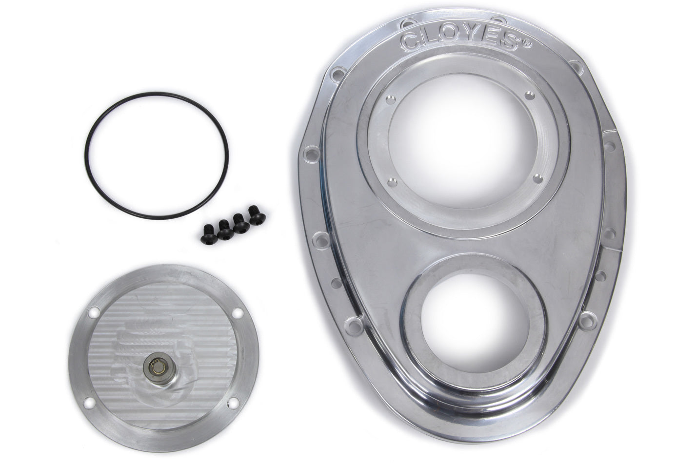 CLOYES Aluminum Timing Cover - SBC w/BBC Snout 2pc. CLOYES